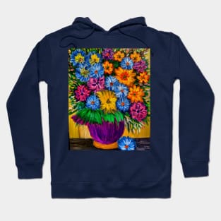 Fun and colorful abstract flowers Hoodie